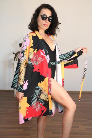 Lapiz Desenli Kimono Elbise